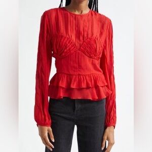FARM Rio Scarlet Layered Blouse